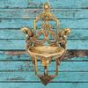 MohanJodero Brass Peacock Diya wall Hanging view 4