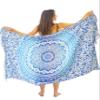 Blue Mandala Sarong - Plus Size Bikini Cover Up - Bohemian Pareo - Tapestry - Scarf view 1
