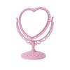 RUITASA Flower Knows Mirror,Heart-Hhaped Makeup Mirror, Double Vanity Mirror, Plastic Heart Dressing Mirror for Bathroom Bedroom Vanity Mirror(Pink) view 1