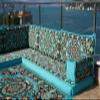 arabicsofa Light Blue Floor Sofa Seating Set, L Shape Set, Oriental Floor Seating, Floor Cushions, Sectional Sofa, Arabic Majlis, Arabic Jalsa (L Sofa + Rug, 4'' Thickness (10 cm)) view 2