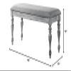 Roundhill Furniture Salines Upholstered Turned Leg Dining Bench, Rustic White view 2