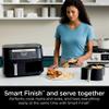 Ninja DZ090 Foodi 6 Quart 5-in-1 DualZone 2-Basket Air Fryer with 2 Independent Frying Baskets, Match Cook & Smart Finish to Roast, Bake, Dehydrate & More for Quick Snacks & Small Meals, Black view 2
