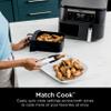 Ninja DZ090 Foodi 6 Quart 5-in-1 DualZone 2-Basket Air Fryer with 2 Independent Frying Baskets, Match Cook & Smart Finish to Roast, Bake, Dehydrate & More for Quick Snacks & Small Meals, Black view 4