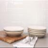 10 Strawberry Street Two Tone Coupe 10.5 Dinner Plate Set Of 6, Tan/White view 2