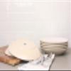10 Strawberry Street Two Tone Coupe 10.5 Dinner Plate Set Of 6, Tan/White view 3