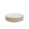 10 Strawberry Street Two Tone Coupe 10.5 Dinner Plate Set Of 6, Tan/White view 4