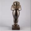 Ancient Egyptian statue Horus Ushabti as a Falcon God of Sky heavy black Egyptian Art made in Egypt. view 2
