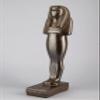 Ancient Egyptian statue Horus Ushabti as a Falcon God of Sky heavy black Egyptian Art made in Egypt. view 3