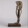 Ancient Egyptian statue Horus Ushabti as a Falcon God of Sky heavy black Egyptian Art made in Egypt. view 4