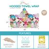 Squishmallows Kids Bath/Pool/Beach Soft Cotton Terry Hooded Towel Wrap, 24 in x 50 in, By Franco view 4
