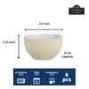 10 Strawberry Street Two Tone Coupe 5.5/24 Oz. Cereal Bowl Set Of 6, Gray/White view 4
