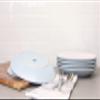 10 Strawberry Street Two Tone Coupe 10.5 Dinner Plate Set Of 6, Blue/White view 3