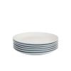 10 Strawberry Street Two Tone Coupe 10.5 Dinner Plate Set Of 6, Blue/White view 4