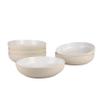 10 Strawberry Street Two Tone Coupe 8.5/36 Oz. Dinner Bowl Set Of 6, Gray/White view 1
