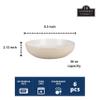 10 Strawberry Street Two Tone Coupe 8.5/36 Oz. Dinner Bowl Set Of 6, Gray/White view 3