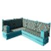 arabicsofa Light Blue Floor Sofa Seating Set, L Shape Set, Oriental Floor Seating, Floor Cushions, Sectional Sofa, Arabic Majlis, Arabic Jalsa (L Sofa Only, 8'' Thickness (20 cm)) view 1