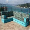arabicsofa Light Blue Floor Sofa Seating Set, L Shape Set, Oriental Floor Seating, Floor Cushions, Sectional Sofa, Arabic Majlis, Arabic Jalsa (L Sofa Only, 8'' Thickness (20 cm)) view 3