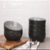 10 Strawberry Street Two Tone Coupe 8.5/36 Oz. Dinner Bowl Set Of 6, Black/Gray view 2