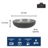 10 Strawberry Street Two Tone Coupe 8.5/36 Oz. Dinner Bowl Set Of 6, Black/Gray view 3