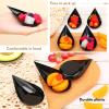 Gandeer 300 pack 4inch Tear Drop Mini Appetizer Plates Spoons Plastic Tasting Spoons, Dessert Bowls & Mini Dessert Containers Disposable Catering Supplies for Parties & Events(Black) view 4