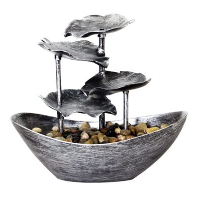 BNNP Tabletop Water Fountain Tabletop Fountain Creative Desktop Lotus Leaf Ingot Flowing Water Fountain Decoration Living Room Home Decoration (Color : B)