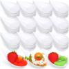 Gandeer 300 pack 4inch Tear Drop Mini Appetizer Plates Spoons Plastic Tasting Spoons, Dessert Bowls & Mini Dessert Containers Disposable Catering Supplies for Parties & Events(White) view 1