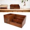 Wooden Makeup Storage Bathroom Counter Organizers Retro Multi Layer Wooden Cosmetic Organizer Drawer with Drawer for Bathroom Dresser view 3