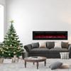 Oxhark Flame 36inch Electric Fireplace in Wall Recessed and Wall Mounted Fireplace Electric, 13 Flame Colors, Realistic Logs &Crystals Fuel Bed, Adjustable Temperature and Timer,750W/1500W, Black view 2