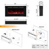 Oxhark Flame 36inch Electric Fireplace in Wall Recessed and Wall Mounted Fireplace Electric, 13 Flame Colors, Realistic Logs &Crystals Fuel Bed, Adjustable Temperature and Timer,750W/1500W, Black view 3