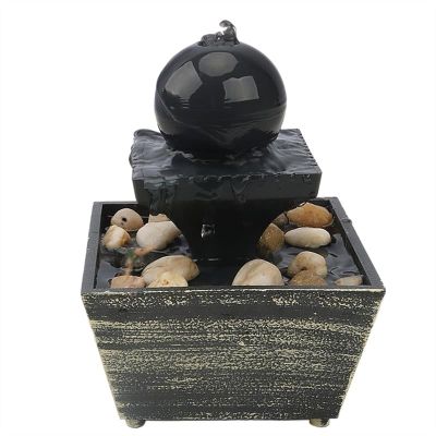 BNNP Tabletop Water Fountain Tabletop Fountain Office Home Living Room Coffee Table Desktop Creative Water Decoration Small Fountain Decoration Landscape (Color : B)