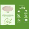 Vplus 200 Pack Paper Plates 7 inch 100% Compostable, Heavy-Duty Disposable Paper Plates Bagasse Natural Biodegradable Eco-Friendly Sugarcane view 3