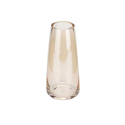 TOMYEUS Vase for Flowers Smoke Gray/Amber/Color Transparent Glass Vase Living Room Home Coffee Table Bedroom Study Decoration Modern Vase 8.66 Inches High Decorative Vase (Color : C)