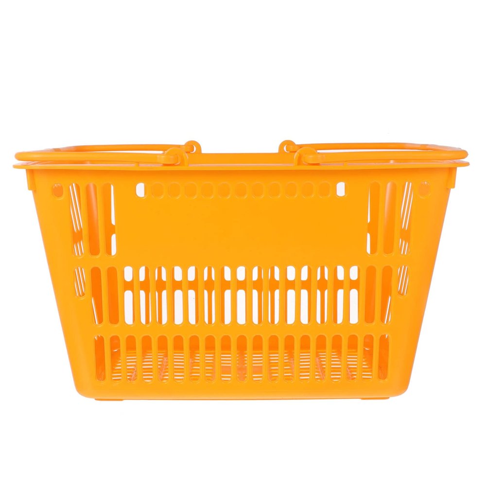 Shopping Basket With Handles : 16L Grocery Basket Plastic Stackable Hand for Retail Store Supermarket