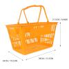 Shopping Basket With Handles : 16L Grocery Basket Plastic Stackable Hand for Retail Store Supermarket view 3