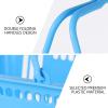 POPETPOP Shopping for Retail Store: Grocery With Handles Plastic 16L Market Stackable Storage Basket for Supermarket Bookshop Laundry, 15.35 x 10.24 x 8.46 inch view 4