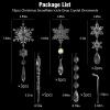 18pcs Christmas Tree Decoration Crystal Ornaments - Hanging Acrylic Christmas Snowflake Icicle Drop Crystal Ornaments for Xmas Tree Winter New Year Party Supplies view 3