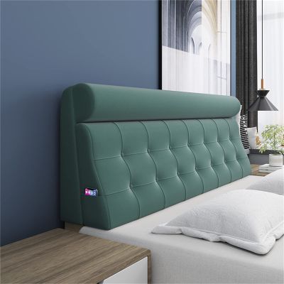 Bed Backrest Cushion Headboard Pillow Upholstered High Resilience Foam Filled Bed Headboard Slipcover Thicked Ergonomic Pillow for Dorm Room Daybed Cushion,B,with headboard 35.4"/90cm