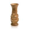 Aeravida Beautifully Carved Natural Mango Tree Wood Rustic Vase | Modern Flower Vase | Mango Tree Wood Kitchen Decor | Handmade Vase | Carved Shaped Vase view 2