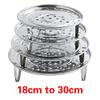 1pc Steamer Stainless Steel 18-30cm Rack Insert Stock Pot Steaming Tray Stand Cookware Tool Bread Tray Kitchenware Cooking Tools (Size : 18 18 18) view 2