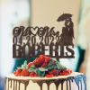 Bride and Groom Silhouette Cake Toppers Mr and Mrs Engagement Cake Topper Couple Married Anniversary Cake Topper Custom Rustic Cake Topper Anniversary Brown Wood Cake Topper