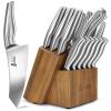 Kitchen Knife Set with Block, DDF iohEF 16 PCS Knife Sets for Kitchen with Block Japanese Stainless Steel, Ultra Sharp Chef Knife Set with Sharpener view 1