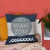 Burosev No Wake Zone Nursery Soft Throw Pillow Cover, Coastal Lake Quote Decorative Pillowcase, Nautical Nursery Lake House Decor Decorations for Home Bedroom Couch Sofa Baby Room(18x 18 Inch) view 2