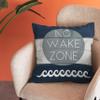 Burosev No Wake Zone Nursery Soft Throw Pillow Cover, Coastal Lake Quote Decorative Pillowcase, Nautical Nursery Lake House Decor Decorations for Home Bedroom Couch Sofa Baby Room(18x 18 Inch) view 3