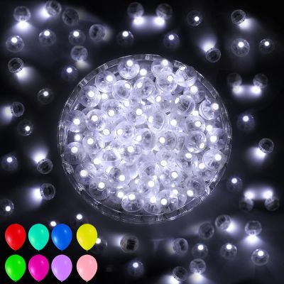 100 Pcs Green Balloon Light with Loop for Hanging, Mini Ball Lamp Round Tiny Led Light for Paper Lanterns Balloons Vases Birthday Party Event Wedding Halloween Christmas Decoration