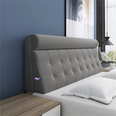 Bed Backrest Cushion Headboard Pillow Upholstered High Resilience Foam Filled Bed Headboard Slipcover Thicked Ergonomic Pillow for Dorm Room Daybed Cushion,A,with headboard 35.4"/90cm