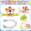 Woanger 32 Pcs Carnival Party Hats Welcome to The Carnival Red Blue Yellow Birthday Circus Headband with Ropes Paper Crown Animal Theme Party Decorations for Birthday Supply (Circus Style) view 3