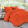 Wega Linen 1 Piece Goose Down Alternative Cotton Pinch Pleated Olympic Queen Comforter (Comforter Olympic Queen (98'' x 98'') Orange Duvet Insert view 1