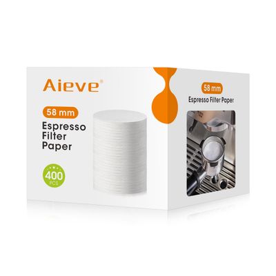 Aieve Espresso Paper Filter Compatible with Breville Barista Espresso Coffee Maker, 58 mm Espresso Filter Puck Screen Portafilter Paper (400 Pcs)