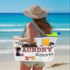 The Laundry Room Beach Tote Bag for Women, Simple White Laundry Routine Mesh Beach Bags Waterproof Sandproof, Outdoor Picnic Swim Pool Handbag - Large Beach Bag with Zipper and Pockets view 2