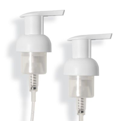 Tirtyl Foaming Replacement Pump Set - 2 Pack - 40mm (1.57) Wide Rim (40/410 neck size) - Unique Matte Finish - High Rated 1.66c Foam Output for Maximum Foam (Matte White)